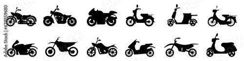 Fototapete Motorbike icon vector