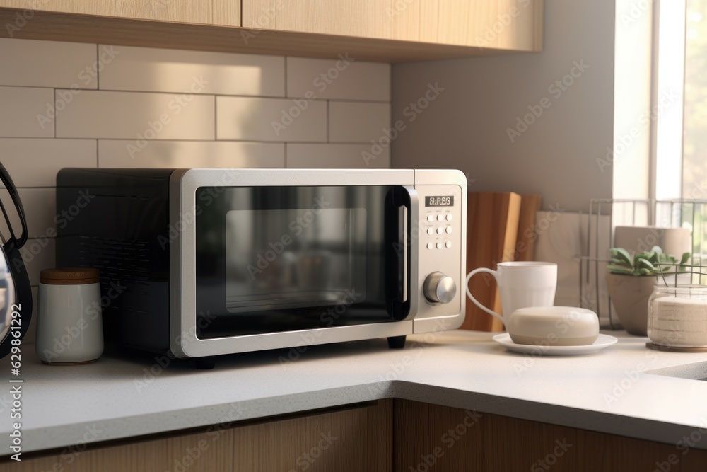 Kitchen microwave stack. Generate Ai Kitchen microwave stack. Generate Ai