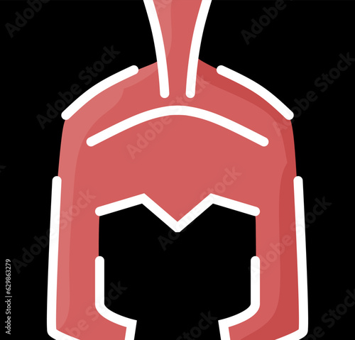 ancient warrior helmet in pink color