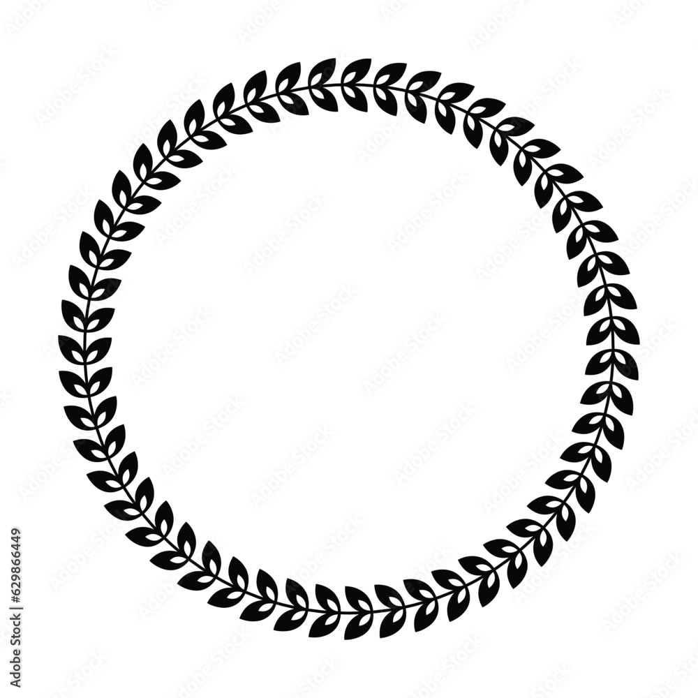 Floral circle border design rounded flower frame ring for decoration ornament in vector illustration Floral circle border design rounded flower frame ring for decoration ornament in vector illustration