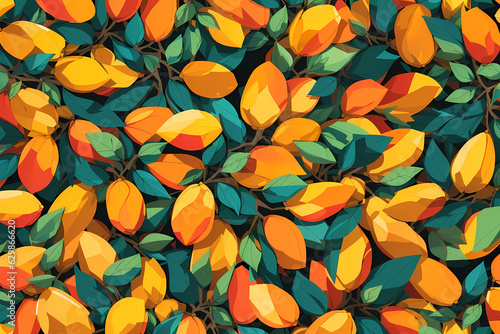 seamless pattern with autumn leaves 