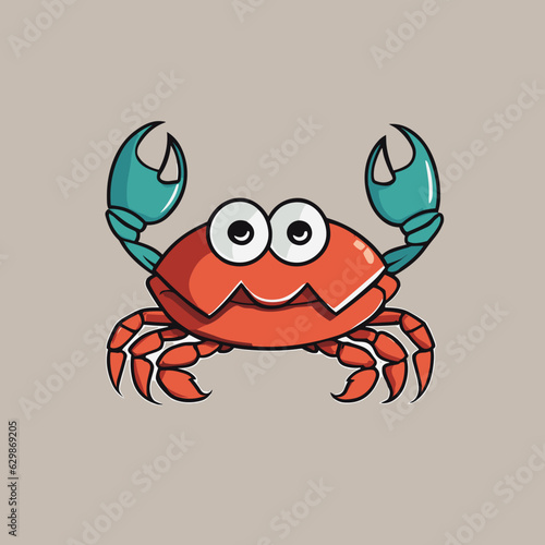 crab cartoon vector animal illustration