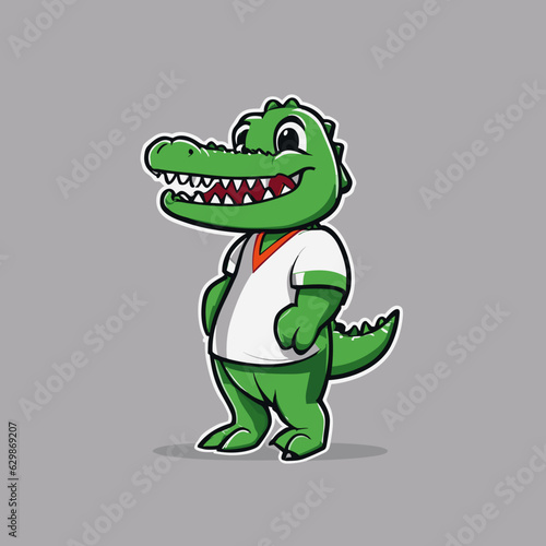 cartoon animal crocodile illustration vector