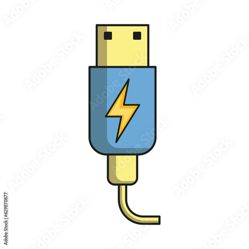 USB cable icon vector on trendy style for design and print