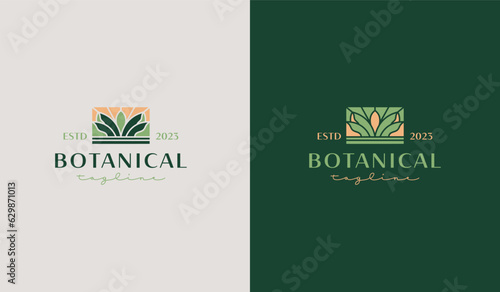 Leaf Flower Tree Logo Template. Universal creative premium symbol. Vector sign icon logo template. Vector illustration