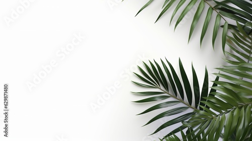Palm leaves, isolated on white, Generative ai © Deep Ai Generation