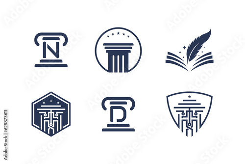Lawyer logo design element collection for your business