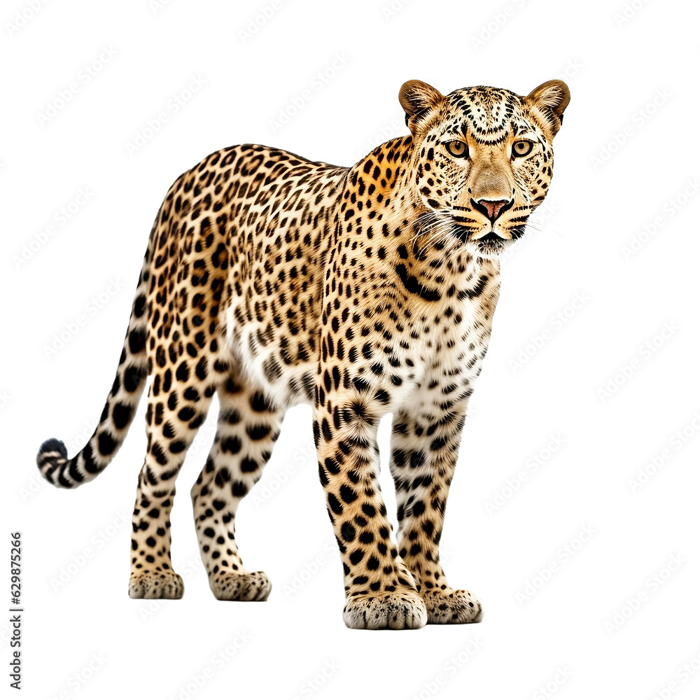 leopard isolated on white background leopard isolated on white background