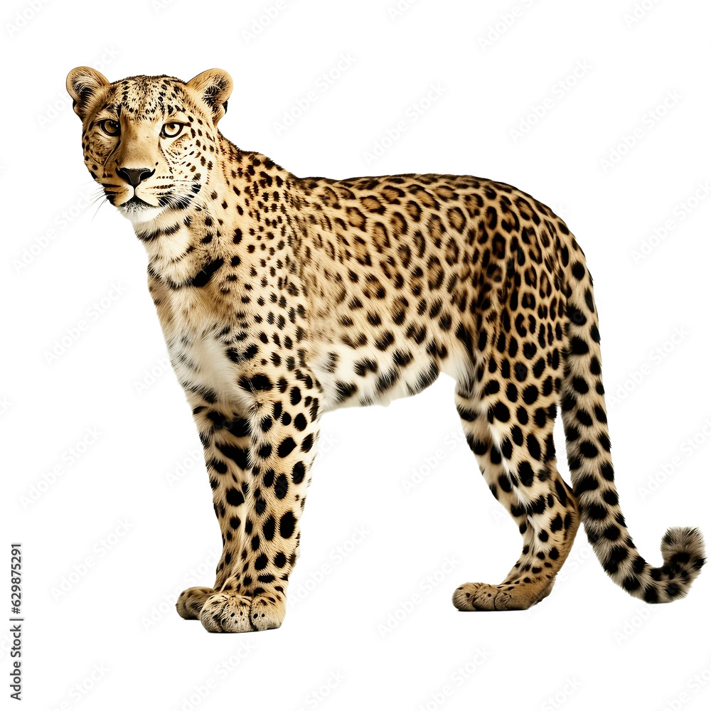 leopard isolated on white background leopard isolated on white background