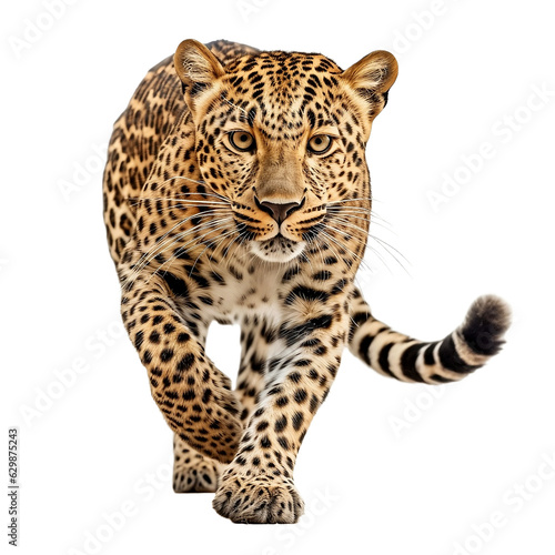 leopard isolated on white background © PawsomeStocks