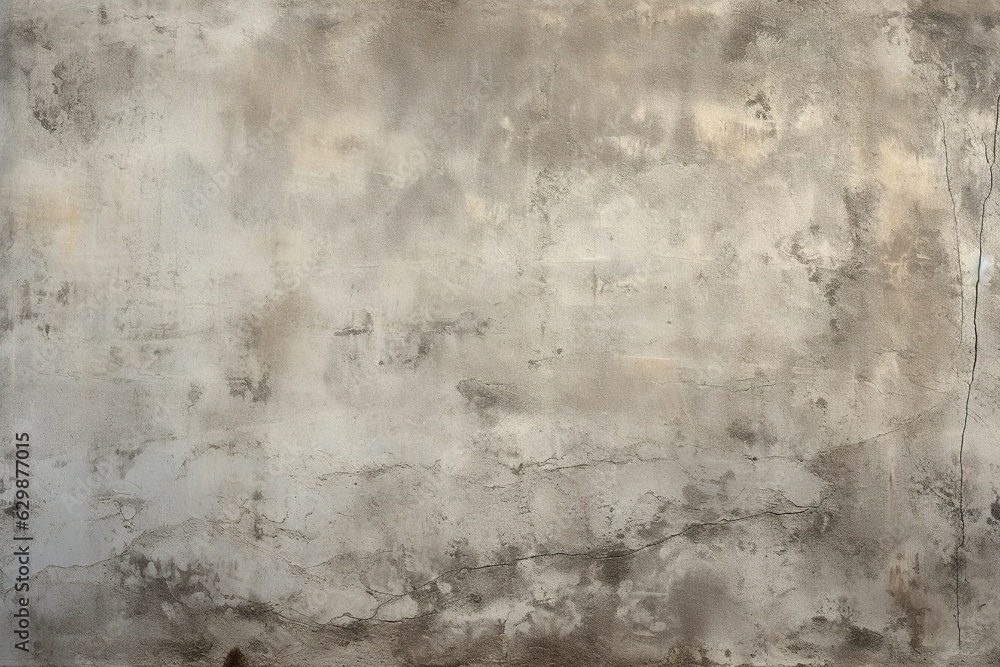 Light grungy concrete wall background texture. Ai generative art.