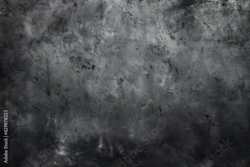 Generative AI : Dark black stone texture background