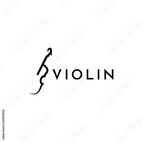 Violin logo design creative idea