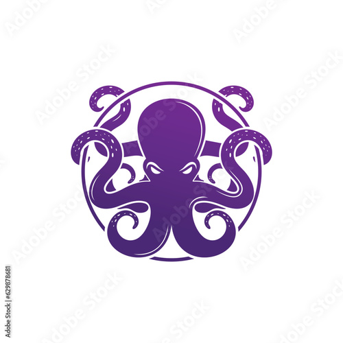 Octopus mascot logo design element for your business