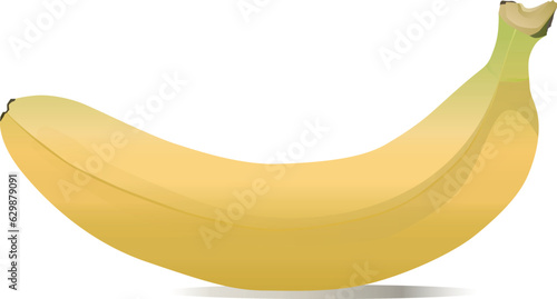 The illustration of a ripe yellow banana