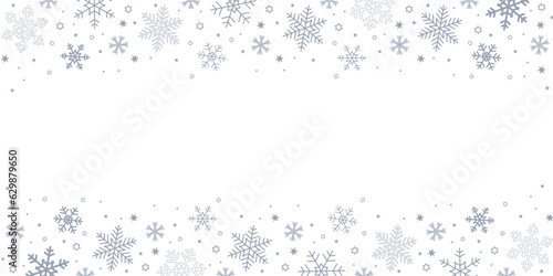 bright banner christmas card with snowflake border vector  EPS10 photo