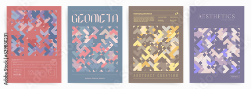 Cover design templates set. Geometric abstract background. Vector illustration.