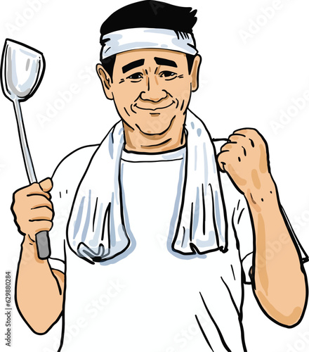Asian male home cook