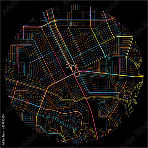 Colorful Map of PortSt-Lucie, Florida with all major and minor roads.