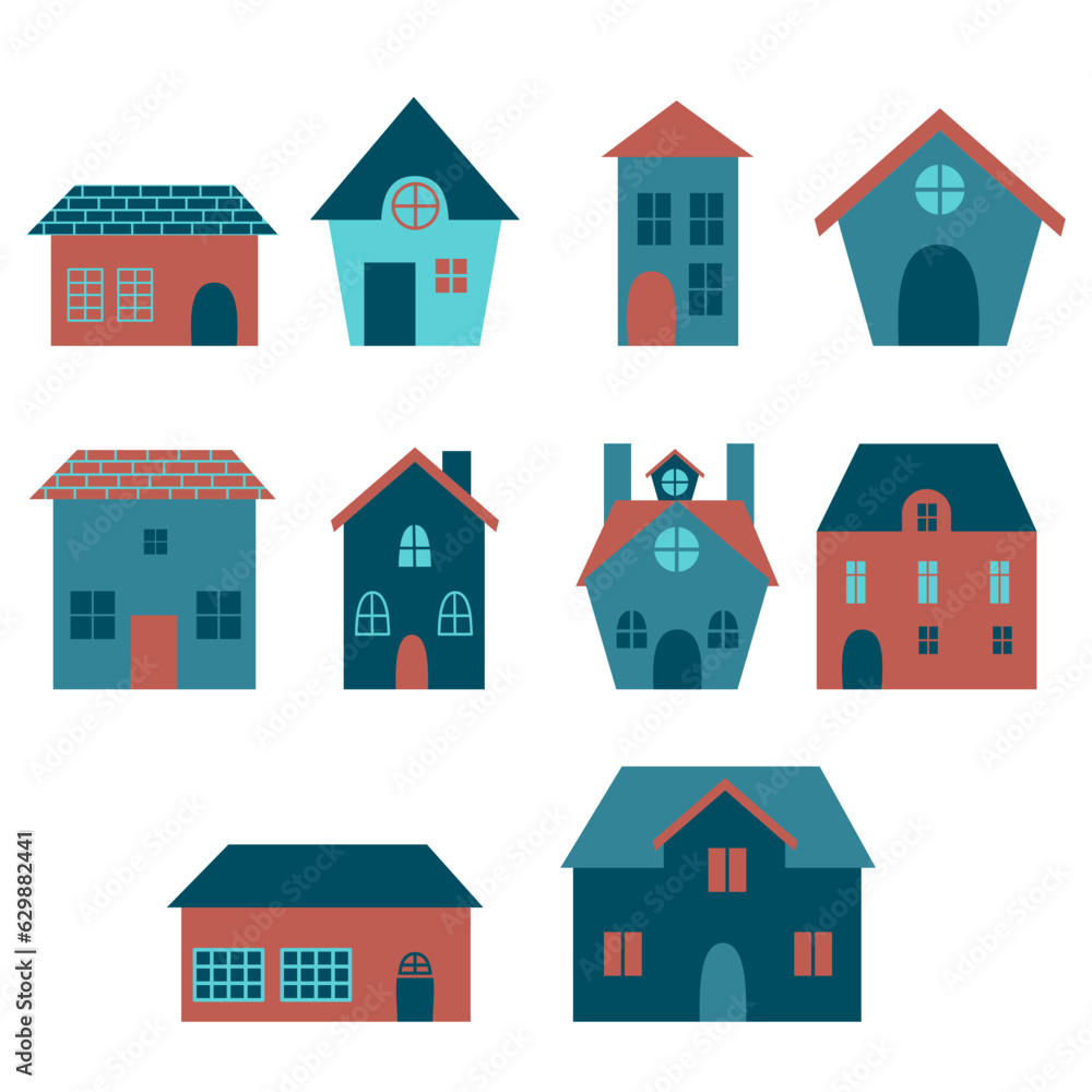Flat House Illustration Flat House Illustration