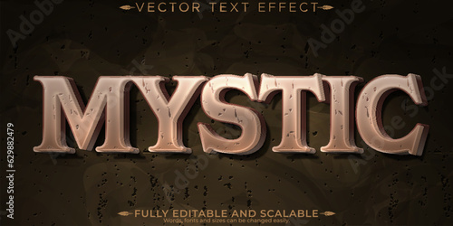 Editable text effect, mystic desert text style