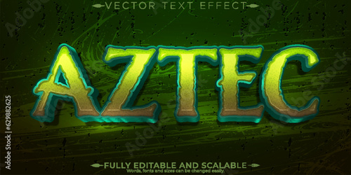 Aztec ruin text effect, editable maya and peru text style