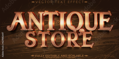 Antique text effect; editable history and old text style