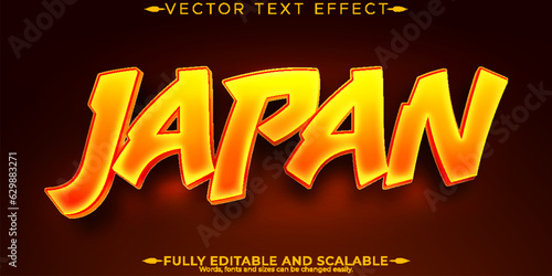 Japan text effect, editable karate and kungfu text style