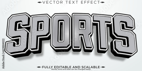 Sport text effect, editable basketball and football text style