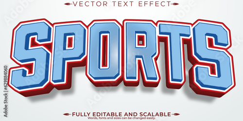 Sport text effect, editable basketball and football text style