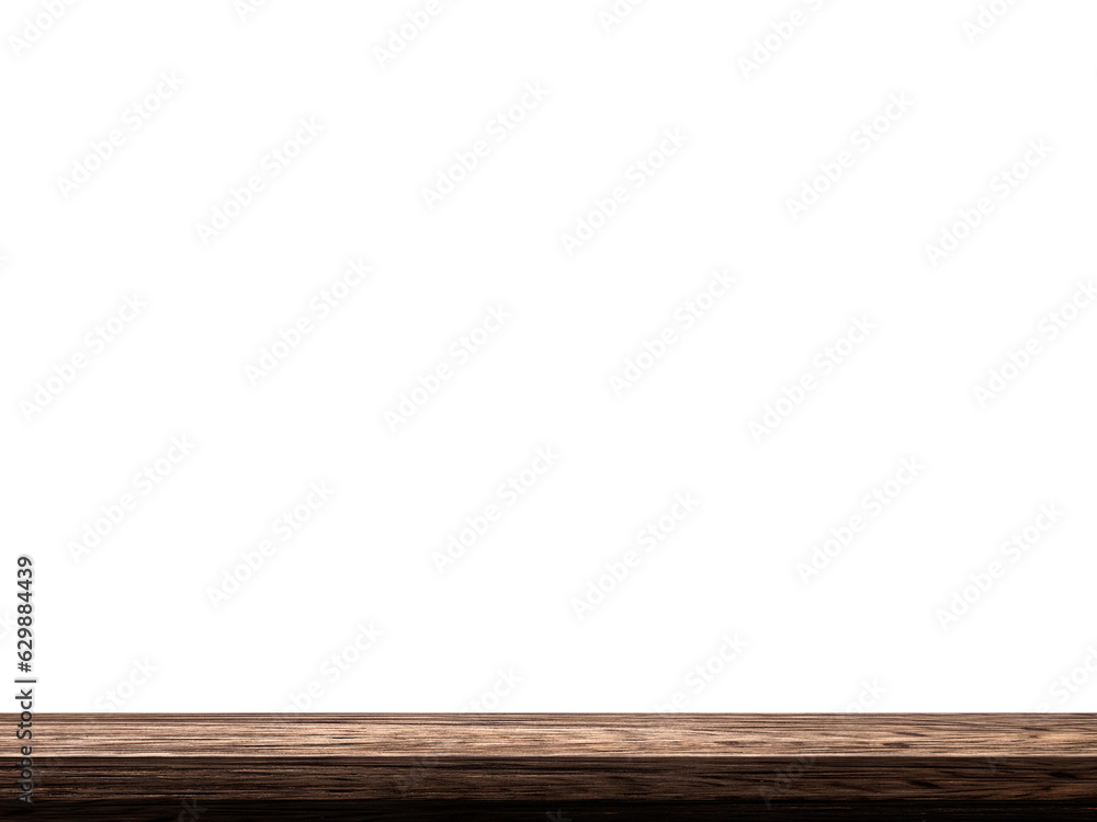 empty wooden table front view isolated PNG transparent