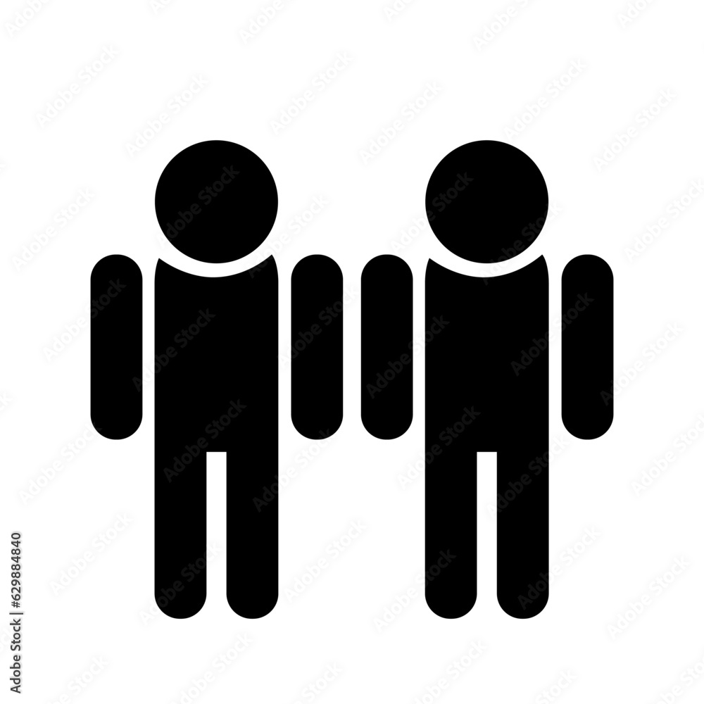 Two man icons, contemporary design, vector illustration Two man icons, contemporary design, vector illustration