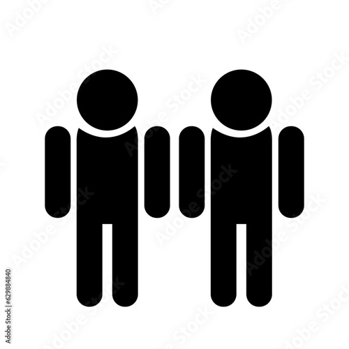 Two man icons, contemporary design, vector illustration