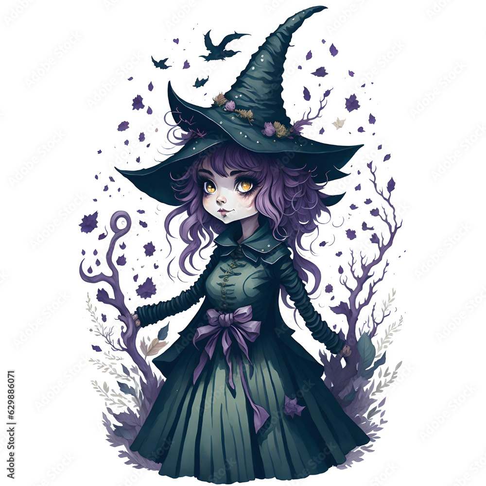 Watercolor Cute witch PNG Design, Can be used for the logo, t-shirt design, posters, banners, greetings, print design, generative ai
Watercolor Cute witch PNG Design, Can be used for the logo, t-shirt design, posters, banners, greetings, print design, generative ai