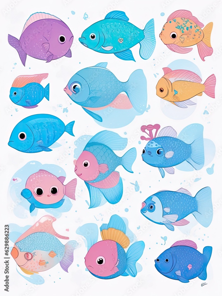 cute fish sticker