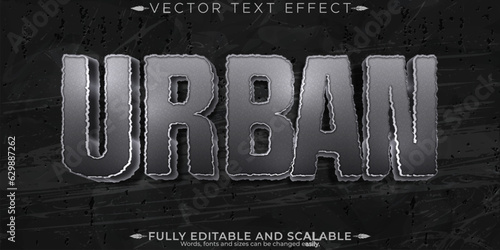 Urban text effect, editable horror and dark text style.