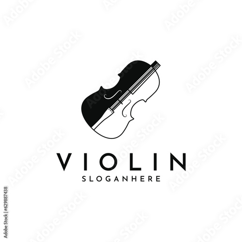 Violin logo design creative idea