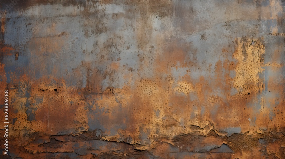 Rusty metal texture background. ai generative art