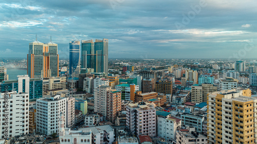Aerial view of Dar Es Salaam city in Tanzania © STORYTELLER