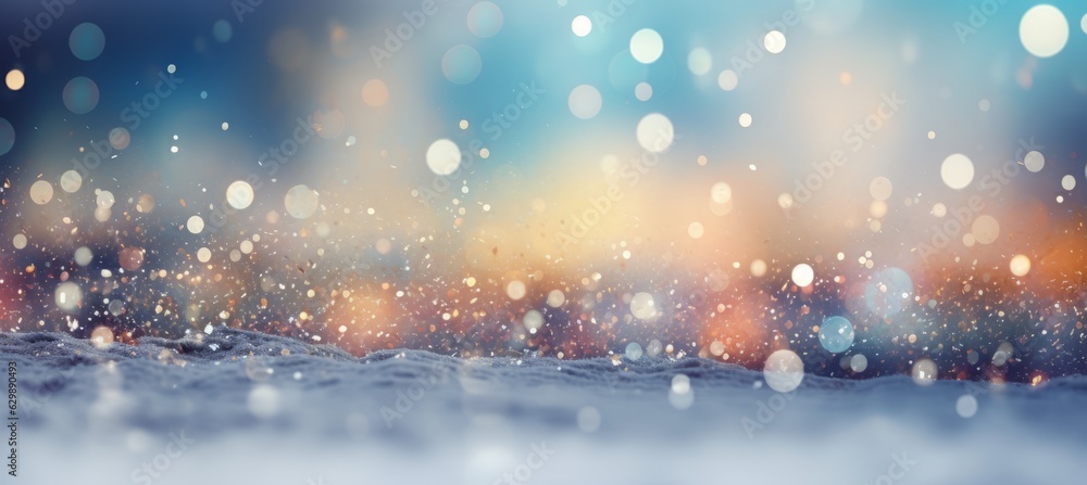 Snowflakes winter background. Christmas and new year event concept. Generative AI technology.