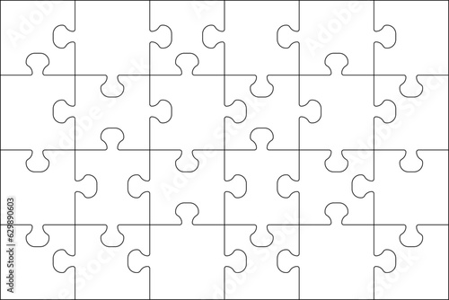Puzzle pieces vector illustration isolated on white background.
Puzzle pieces vector set. Separate puzzle pieces.