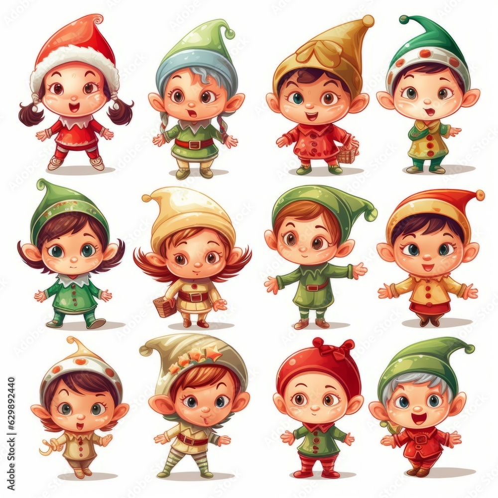 Christmas Themed Character Graphics Element created with Generative AI Christmas Themed Character Graphics Element created with Generative AI