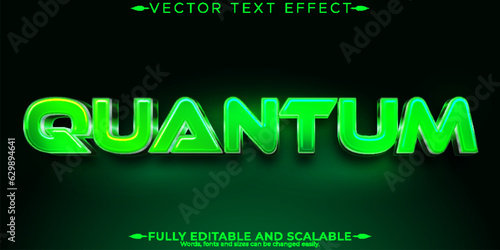 Quantum metallic text effect, editable gaming and digital text style