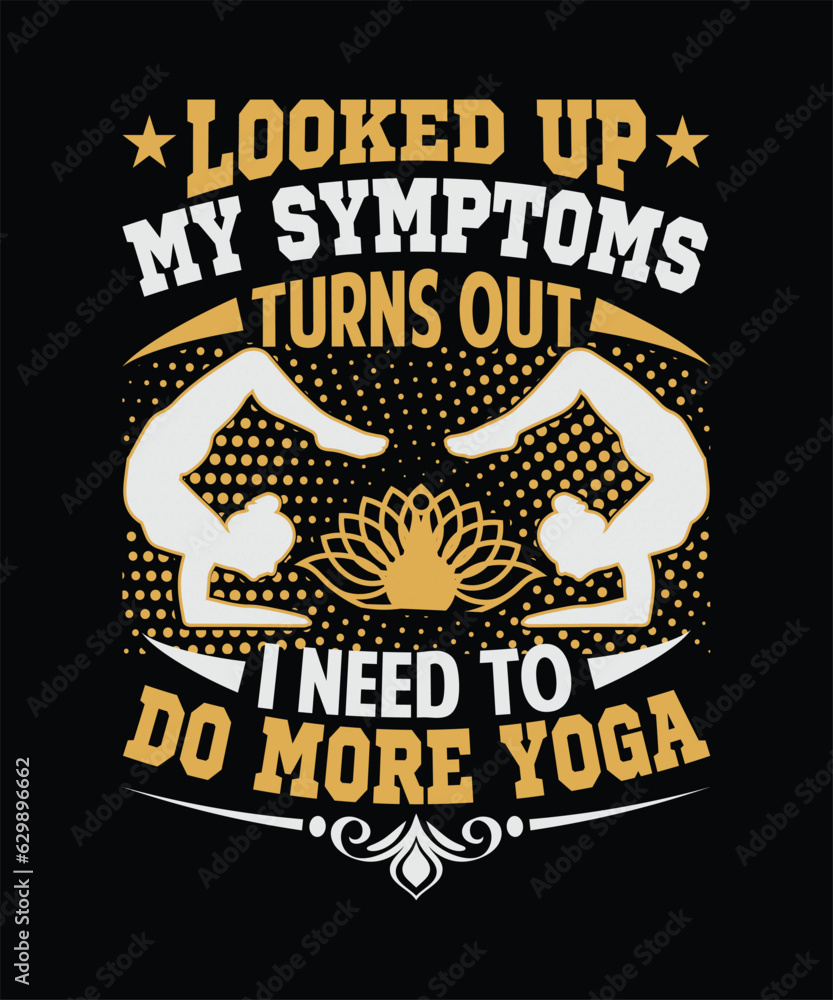 yoga t-shirt design, illustration, healthy, workout, 