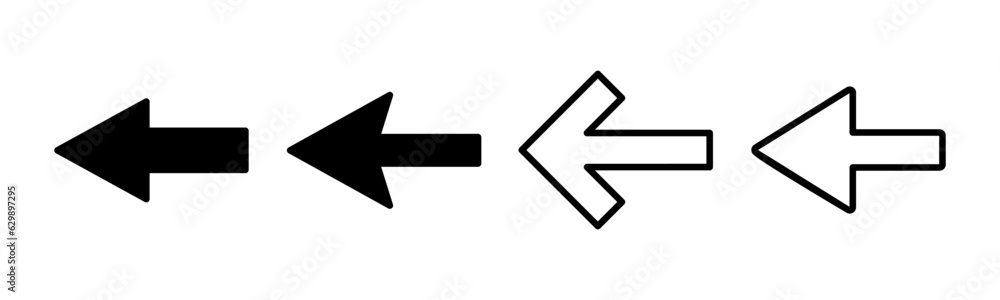 Arrow icon set illustration. Arrow sign and symbol for web design. Arrow icon set illustration. Arrow sign and symbol for web design.