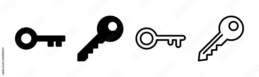Key icon set illustration. Key sign and symbol. Key icon set illustration. Key sign and symbol.