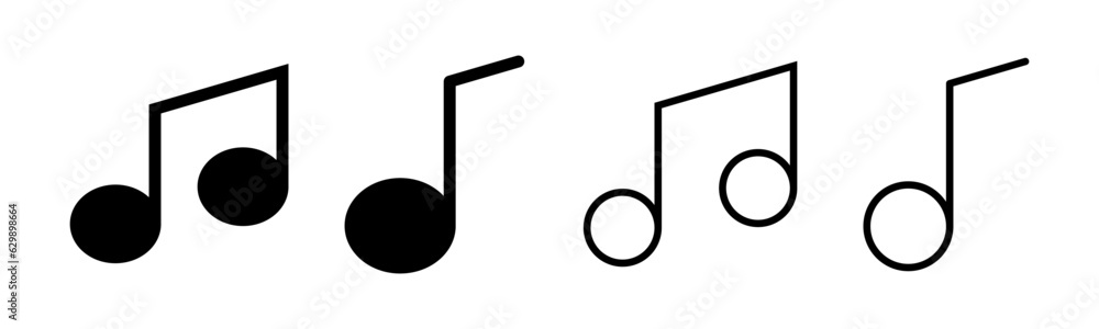 Music icon set illustration. note music sign and symbol Music icon set illustration. note music sign and symbol