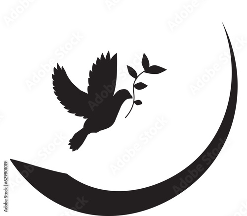 dove with peace sign