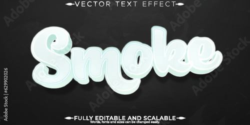 Smoke text effect, editable horror and ghost text style