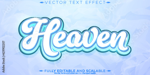 Heaven angel text effect, editable wings and shiny text style